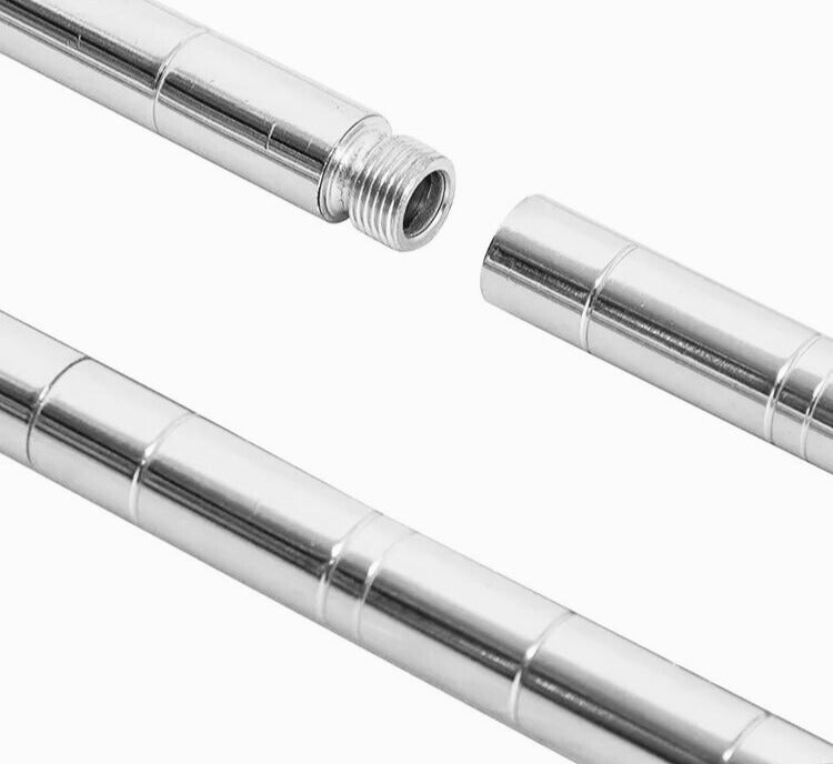Set of 4 Heavy-Duty 72-Inch Chrome Wire Shelving Top Poles with Pole Connectors and End Caps for Commercial Shelving