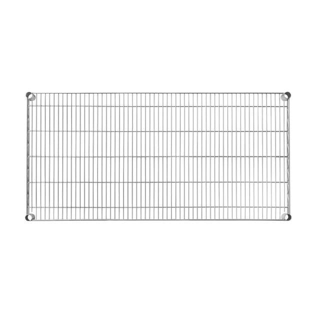 Crescent Housewares, Chrome, 1-Pack Heavy-Duty Commercial Add-On Shelves for Wire Shelving Units – 48x24, 48x18, and 36x18, 800 lb Capacity – Fits 1" Poles