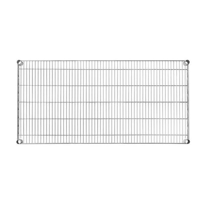 Crescent Housewares, Chrome, 1-Pack Heavy-Duty Commercial Add-On Shelves for Wire Shelving Units – 48x24, 48x18, and 36x18, 800 lb Capacity – Fits 1" Poles